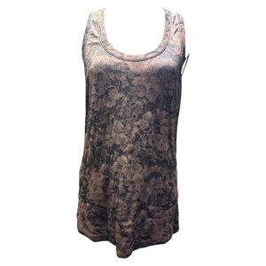 Athleta Momentum Brown Floral Tank Top Size Large
